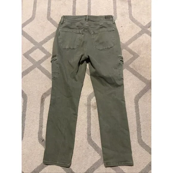 PAIGE Jolie Twill Cargo Pants in Ivy Green Size 29 - Picture 7 of 9